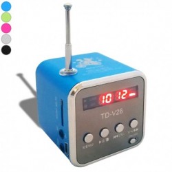 Mini haut-parleur cube avec écran LCD