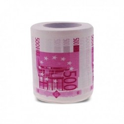 Rouleau de papier toilettes billets de 500 euros