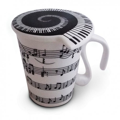 Tasse partitions de piano avec couvercle