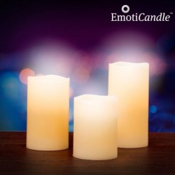 Bougies de cire à flamme LED