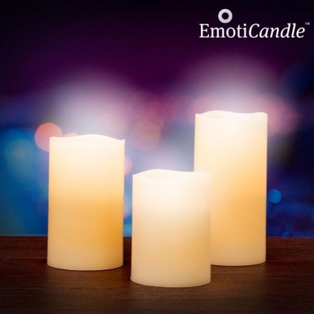 Bougies de cire à flamme LED