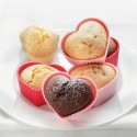 Moule silicone 6 muffins coeur