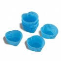 Moule silicone 6 muffins coeur