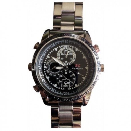 Montre fond noir caméra espion 4Go