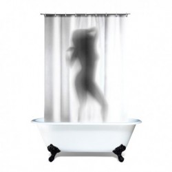 Rideau de douche silhouette femme sexy
