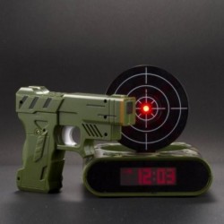 Réveil matin à cible avec pistolet laser