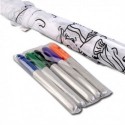 Parapluie à colorier motif poissons et feutres