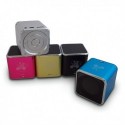 Mini haut-parleur cube multisupport