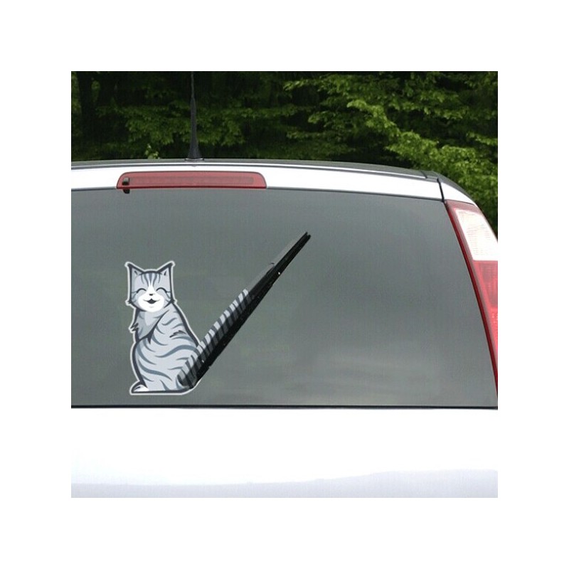 Chat Jaune Pet W-remue la queue pattes voiture pare-brise arrière Sticker  fenêtre essuie-glace Funny Lion Tigre - Cdiscount Auto