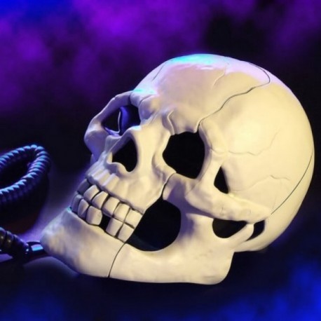 Téléphone insolite tête de mort