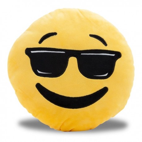 Oreiller Smiley aux lunettes noires