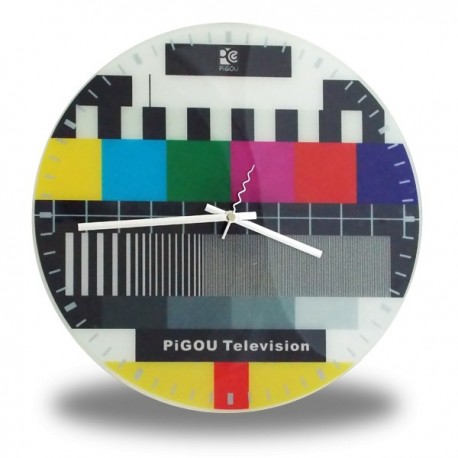 Horloge murale télévision mire