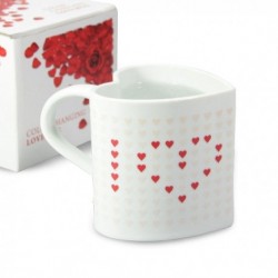 Tasse thermique cœurs en I love You