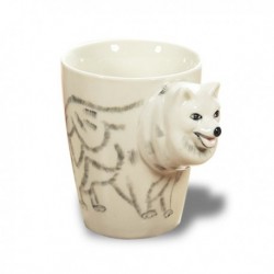 Tasse tête de chien loup en 3D