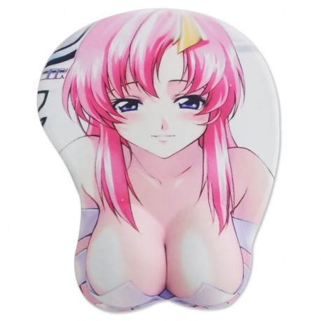 Tapis de souris repose-poignet Manga aux yeux bleus