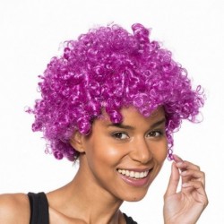 Perruque afro couleur violette