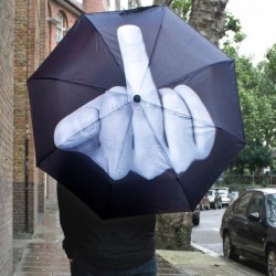 Parapluie dessin doigt d'honneur