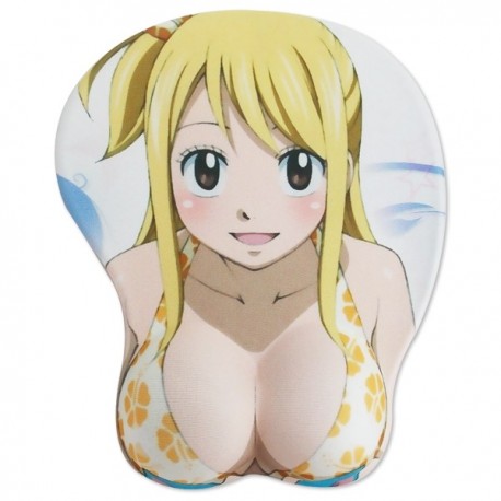 Tapis de souris blonde sexy poitrine 3D