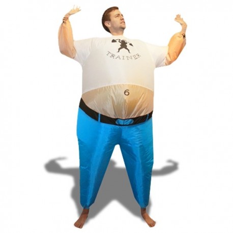 Costume gonflable entraîneur sportif avec un gros ventre