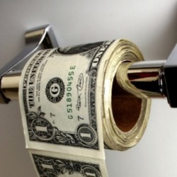 Papier toilette version "Dollars imprimés"