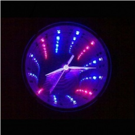 Horloge tunnel à éclairage LEDs