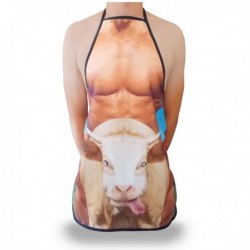 Tablier humoristique pour homme sexy et sa vache 