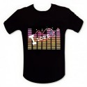 T-shirt "I Love musique" à lumières LED 