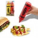 Distributeurs de ketchup et moutarde en forme de crayons