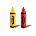 Distributeurs de ketchup et moutarde en forme de crayons