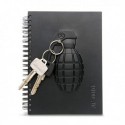 Carnet de note couverture grenade en 3D