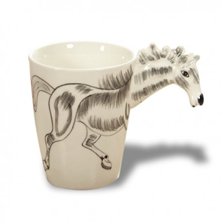 Mug anse tête de cheval 3D