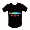 T-shirt avec enceintes colorées à LEDs