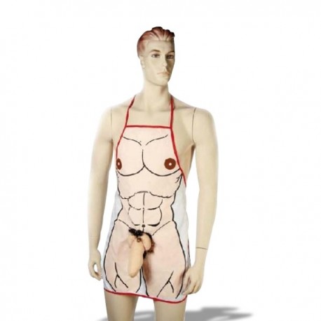 Tablier homme nu avec pénis 3D 