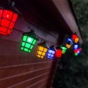 Longue guirlande à 20 lampions à lumières LED colorées