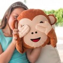 Coussin expressif tête de singe géant