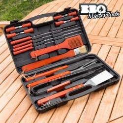Mallette avec 18 ustensiles pour barbecue