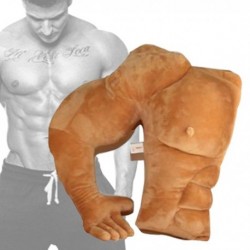 Coussin en forme de corps d’un homme musclé 