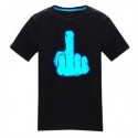 T-shirt fluorescent avec doigt d'honneur 