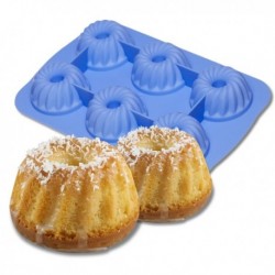 Moule fabriqué en silicone pour 6 cannelés 