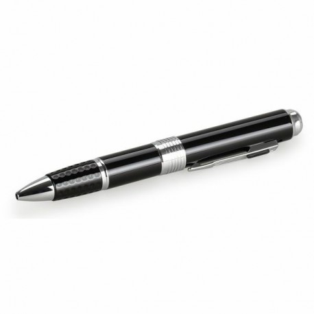 Stylo avec caméra espion Full HD 1080P noir et or 