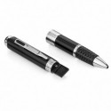 Stylo avec caméra espion Full HD 1080P noir et or 