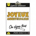Tee-shirt spécial anniversaire on signe tous avec feutre textile 