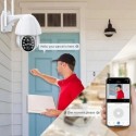 Camera de surveillance Wifi IP Rotative 1080P vision de nuit à lampe anti intrus Zoom X4