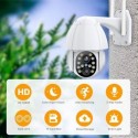 Camera de surveillance Wifi IP Rotative 1080P vision de nuit à lampe anti intrus Zoom X4