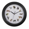 Horloge murale avec animaux et leurs cris 