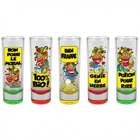 Verres shooters rasta (lot de 5)