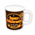 Mug à expresso joyeux anniversaire un an de plus ça réveille 