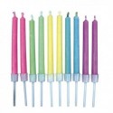 Bougies à Flamme Colorée (10 pièces)