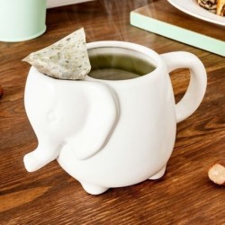 Tasse Éléphant avec Porte-Sachet à Thé: Design Unique pour Amoureux du Thé et de la Nature