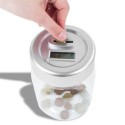 Tirelire jar compteur de monnaie en plastique